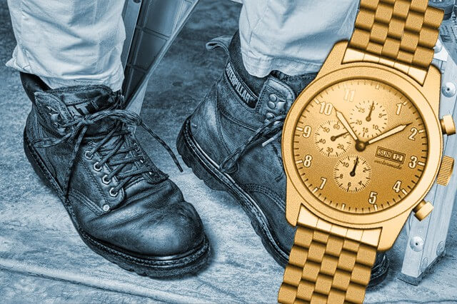 Worker and Wristwatch